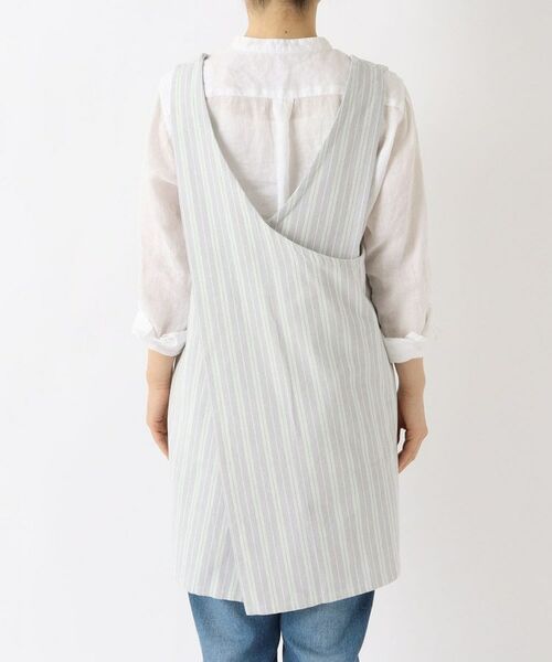 212 KITCHEN STORE / トゥーワントゥーキッチン ストア インテリア・生活雑貨・ホビー・ステーショナリー | ダブルストライプ フルエプロン GY ＜212Kオリジナル＞ | 詳細3