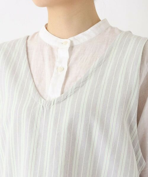 212 KITCHEN STORE / トゥーワントゥーキッチン ストア インテリア・生活雑貨・ホビー・ステーショナリー | ダブルストライプ フルエプロン GY ＜212Kオリジナル＞ | 詳細4