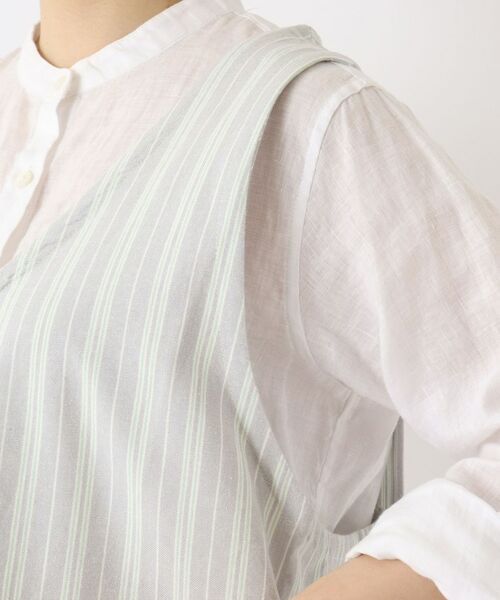 212 KITCHEN STORE / トゥーワントゥーキッチン ストア インテリア・生活雑貨・ホビー・ステーショナリー | ダブルストライプ フルエプロン GY ＜212Kオリジナル＞ | 詳細5