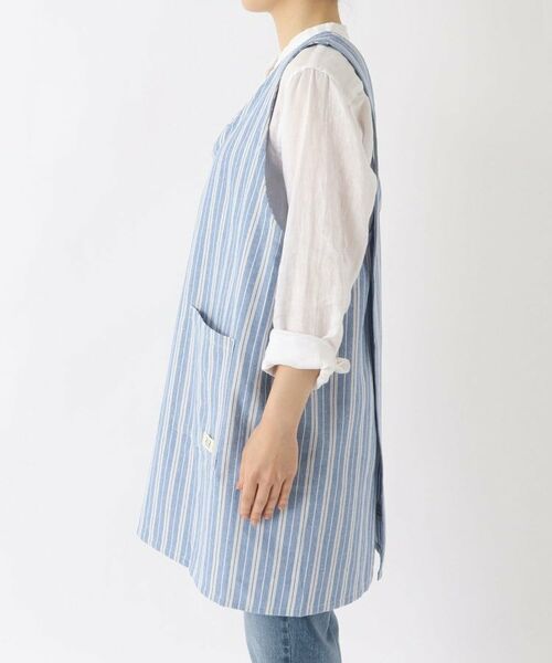 212 KITCHEN STORE / トゥーワントゥーキッチン ストア インテリア・生活雑貨・ホビー・ステーショナリー | ダブルストライプ フルエプロン BL ＜212Kオリジナル＞ | 詳細2