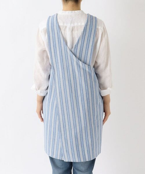 212 KITCHEN STORE / トゥーワントゥーキッチン ストア インテリア・生活雑貨・ホビー・ステーショナリー | ダブルストライプ フルエプロン BL ＜212Kオリジナル＞ | 詳細3