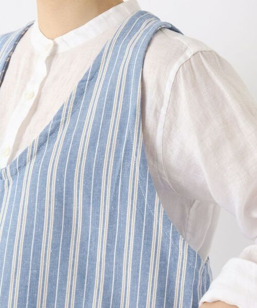 212 KITCHEN STORE / トゥーワントゥーキッチン ストア インテリア・生活雑貨・ホビー・ステーショナリー | ダブルストライプ フルエプロン BL ＜212Kオリジナル＞ | 詳細5