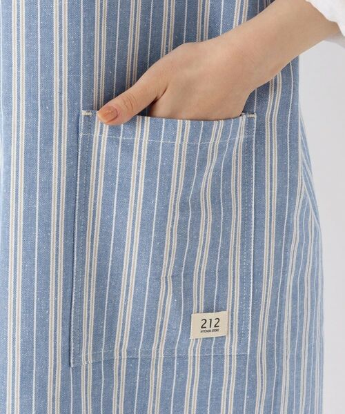 212 KITCHEN STORE / トゥーワントゥーキッチン ストア インテリア・生活雑貨・ホビー・ステーショナリー | ダブルストライプ フルエプロン BL ＜212Kオリジナル＞ | 詳細6