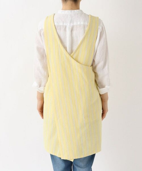 212 KITCHEN STORE / トゥーワントゥーキッチン ストア インテリア・生活雑貨・ホビー・ステーショナリー | ダブルストライプ フルエプロン YE ＜212Kオリジナル＞ | 詳細3