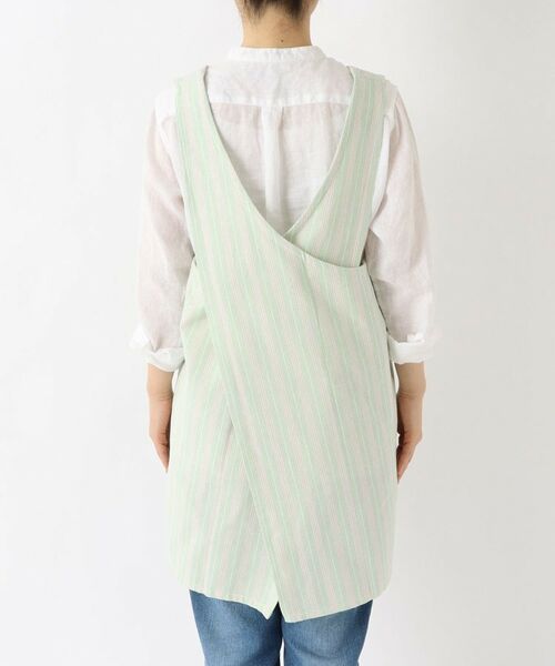 212 KITCHEN STORE / トゥーワントゥーキッチン ストア インテリア・生活雑貨・ホビー・ステーショナリー | ダブルストライプ フルエプロン GR ＜212Kオリジナル＞ | 詳細3