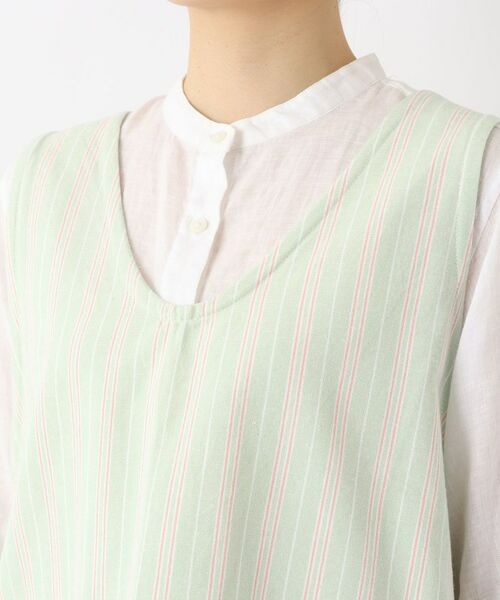 212 KITCHEN STORE / トゥーワントゥーキッチン ストア インテリア・生活雑貨・ホビー・ステーショナリー | ダブルストライプ フルエプロン GR ＜212Kオリジナル＞ | 詳細4