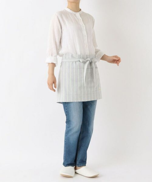 212 KITCHEN STORE / トゥーワントゥーキッチン ストア インテリア・生活雑貨・ホビー・ステーショナリー | ダブルストライプ カフェエプロン GY ＜212Kオリジナル＞ | 詳細9