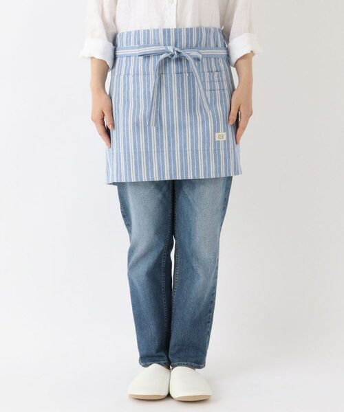 212 KITCHEN STORE / トゥーワントゥーキッチン ストア インテリア・生活雑貨・ホビー・ステーショナリー | ダブルストライプ カフェエプロン BL ＜212Kオリジナル＞ | 詳細1