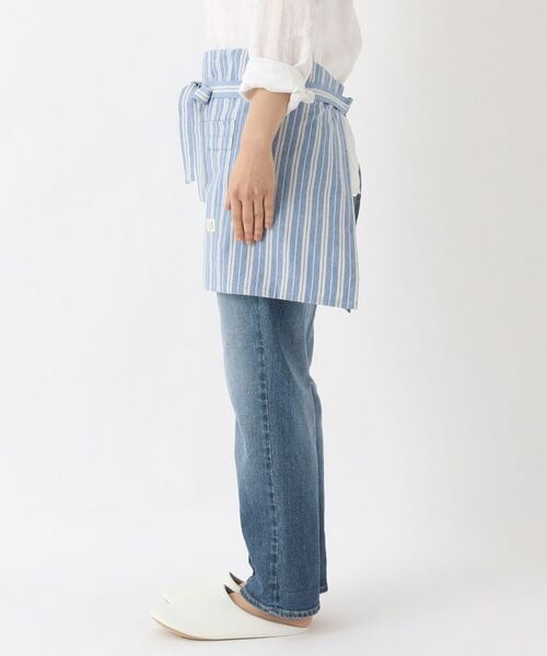 212 KITCHEN STORE / トゥーワントゥーキッチン ストア インテリア・生活雑貨・ホビー・ステーショナリー | ダブルストライプ カフェエプロン BL ＜212Kオリジナル＞ | 詳細2