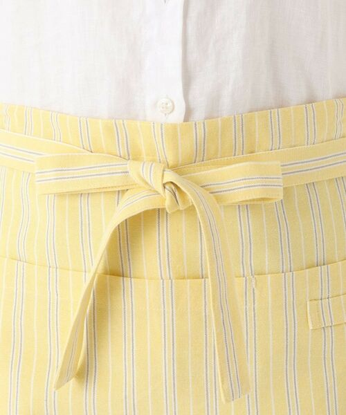 212 KITCHEN STORE / トゥーワントゥーキッチン ストア インテリア・生活雑貨・ホビー・ステーショナリー | ダブルストライプ カフェエプロン YE ＜212Kオリジナル＞ | 詳細4