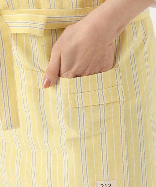 212 KITCHEN STORE / トゥーワントゥーキッチン ストア インテリア・生活雑貨・ホビー・ステーショナリー | ダブルストライプ カフェエプロン YE ＜212Kオリジナル＞ | 詳細5