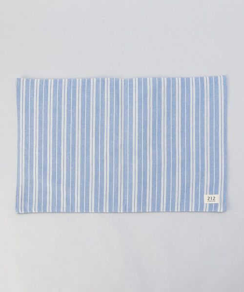 212 KITCHEN STORE / トゥーワントゥーキッチン ストア インテリア・生活雑貨・ホビー・ステーショナリー | ダブルストライプ プレースマット BL ＜212Kオリジナル＞ | 詳細1