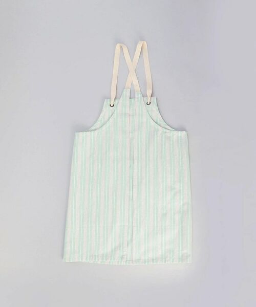 212 KITCHEN STORE / トゥーワントゥーキッチン ストア インテリア・生活雑貨・ホビー・ステーショナリー | ダブルストライプ キッズエプロン・三角巾セット GR ＜212Kオリジナル＞ | 詳細3