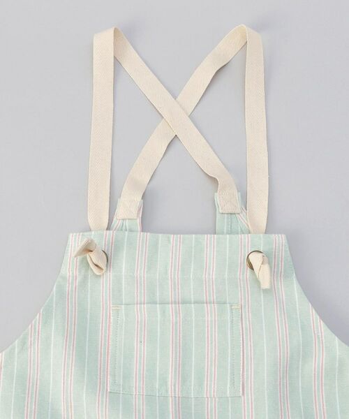 212 KITCHEN STORE / トゥーワントゥーキッチン ストア インテリア・生活雑貨・ホビー・ステーショナリー | ダブルストライプ キッズエプロン・三角巾セット GR ＜212Kオリジナル＞ | 詳細4