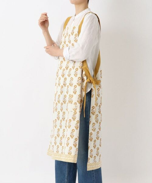 212 KITCHEN STORE / トゥーワントゥーキッチン ストア インテリア・生活雑貨・ホビー・ステーショナリー | ブロックプリント フルエプロン YE ＜212Kオリジナル＞ | 詳細11