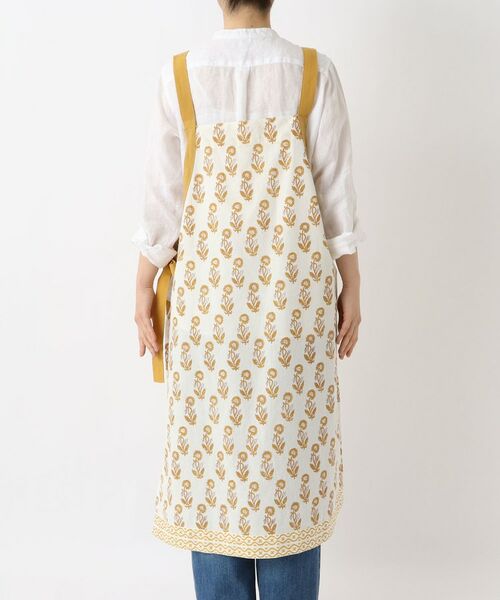 212 KITCHEN STORE / トゥーワントゥーキッチン ストア インテリア・生活雑貨・ホビー・ステーショナリー | ブロックプリント フルエプロン YE ＜212Kオリジナル＞ | 詳細3
