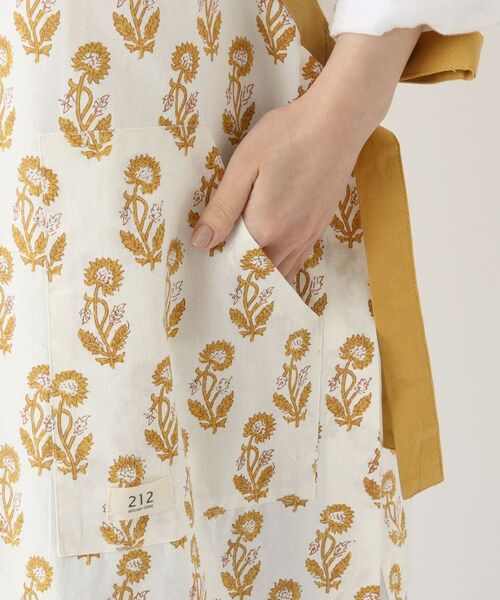 212 KITCHEN STORE / トゥーワントゥーキッチン ストア インテリア・生活雑貨・ホビー・ステーショナリー | ブロックプリント フルエプロン YE ＜212Kオリジナル＞ | 詳細6