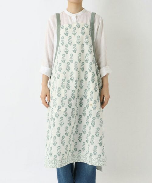 212 KITCHEN STORE / トゥーワントゥーキッチン ストア インテリア・生活雑貨・ホビー・ステーショナリー | ブロックプリント フルエプロン BL ＜212Kオリジナル＞ | 詳細1