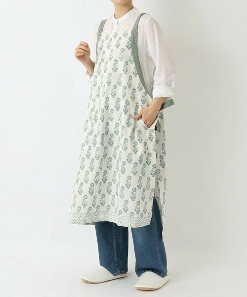212 KITCHEN STORE / トゥーワントゥーキッチン ストア インテリア・生活雑貨・ホビー・ステーショナリー | ブロックプリント フルエプロン BL ＜212Kオリジナル＞ | 詳細11