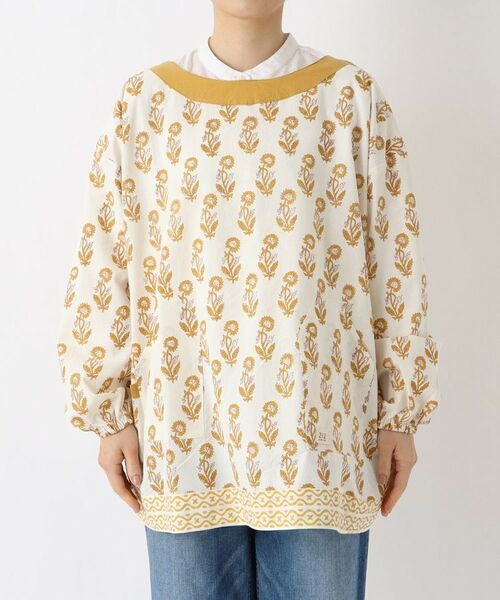 212 KITCHEN STORE / トゥーワントゥーキッチン ストア インテリア・生活雑貨・ホビー・ステーショナリー | ブロックプリント スモック YE ＜212Kオリジナル＞ | 詳細1