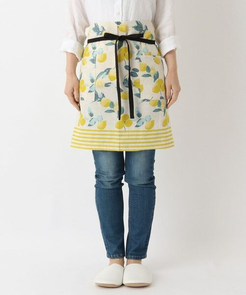 212 KITCHEN STORE / トゥーワントゥーキッチン ストア インテリア・生活雑貨・ホビー・ステーショナリー | レモンボーダー ギャルソンエプロン NT | 詳細1