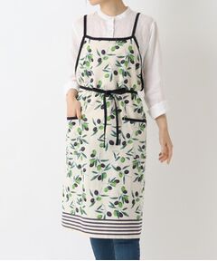 212 KITCHEN STORE / トゥーワントゥーキッチン ストア インテリア・生活雑貨・ホビー・ステーショナリー | オリーブボーダー ロングエプロン NT