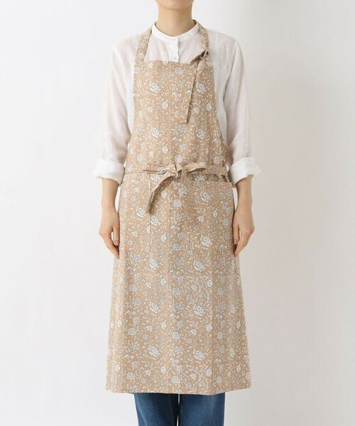 212 KITCHEN STORE / トゥーワントゥーキッチン ストア インテリア・生活雑貨・ホビー・ステーショナリー | ハンドブロックプリント エプロン PK ＜Sankara. サンカラ＞ | 詳細1