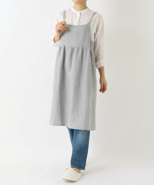 212 KITCHEN STORE / トゥーワントゥーキッチン ストア インテリア・生活雑貨・ホビー・ステーショナリー | リネンワイドギャザーエプロン GY | 詳細10