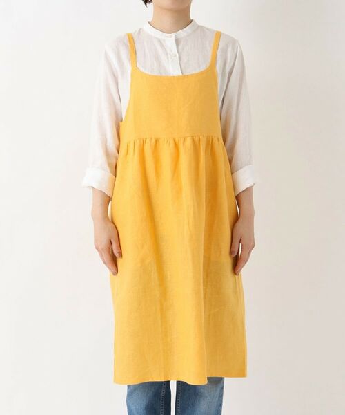 212 KITCHEN STORE / トゥーワントゥーキッチン ストア インテリア・生活雑貨・ホビー・ステーショナリー | リネンワイドギャザーエプロン YE | 詳細1