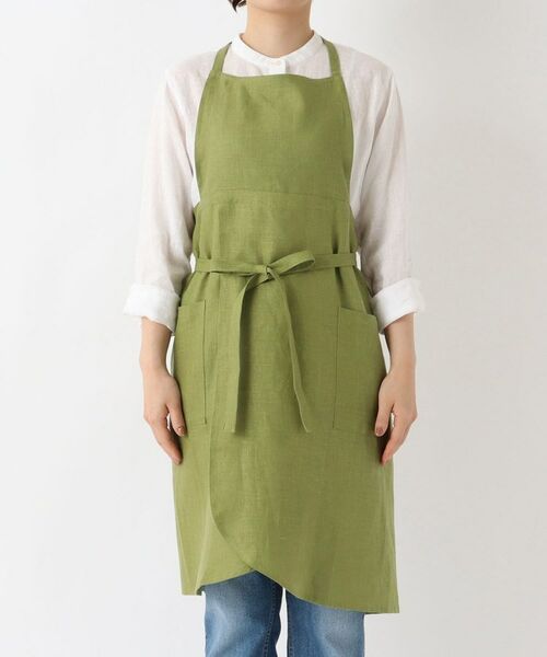 212 KITCHEN STORE / トゥーワントゥーキッチン ストア インテリア・生活雑貨・ホビー・ステーショナリー | リネンウィングエプロン GR | 詳細1
