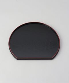 212 KITCHEN STORE / トゥーワントゥーキッチン ストア インテリア・生活雑貨・ホビー・ステーショナリー | 9.5木目半月盆 黒渕朱