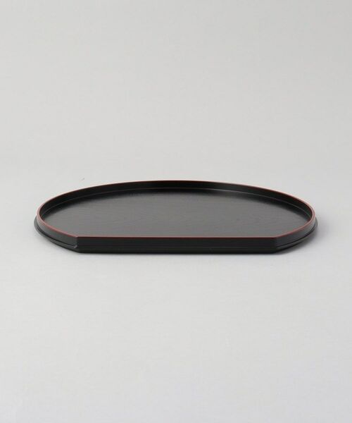 212 KITCHEN STORE / トゥーワントゥーキッチン ストア インテリア・生活雑貨・ホビー・ステーショナリー | 9.5木目半月盆 黒渕朱 | 詳細2