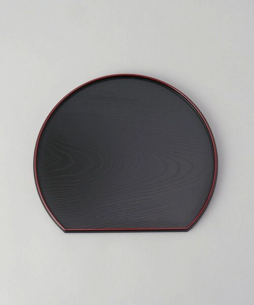 212 KITCHEN STORE / トゥーワントゥーキッチン ストア インテリア・生活雑貨・ホビー・ステーショナリー | 9.5木目半月盆 黒渕朱 | 詳細3