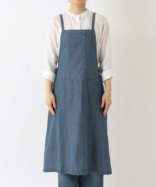 212 KITCHEN STORE / トゥーワントゥーキッチン ストア インテリア・生活雑貨・ホビー・ステーショナリー | フルイドライン ロングエプロン BL | 詳細1