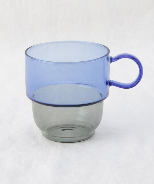 212 KITCHEN STORE / トゥーワントゥーキッチン ストア グラス・マグカップ | カラー耐熱スタッキングマグ BL/GY | 詳細1
