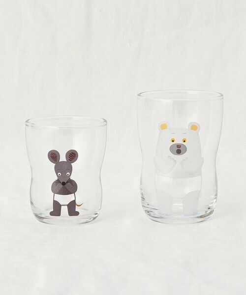 212 KITCHEN STORE / トゥーワントゥーキッチン ストア グラス・マグカップ | つよいこグラスS＆Mセットしろくまのパンツ | 詳細1