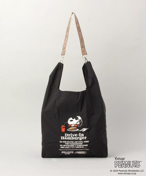 212 KITCHEN STORE / トゥーワントゥーキッチン ストア バッグ | PEANUTS ストラップ付ショッパーバッグ BK | 詳細1