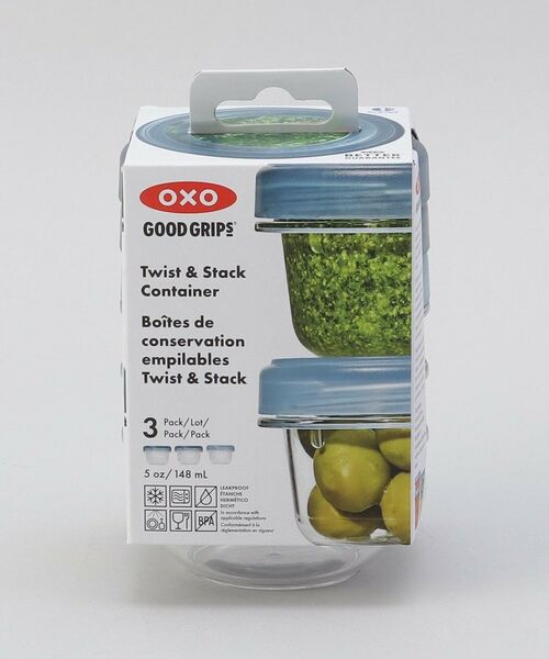 212 KITCHEN STORE / トゥーワントゥーキッチン ストア キッチンツール | ツイスト＆スタックコンテナ 148ml 3ピースセット ＜OXO オクソー＞ | 詳細7