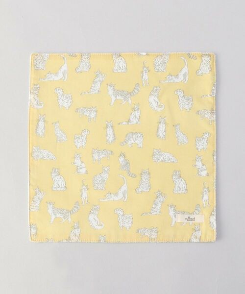 212 KITCHEN STORE / トゥーワントゥーキッチン ストア ハンカチ | ミャオウ ステッチハンドタオル 25×25 YE　 ＜フローレットロンドン ＞ | 詳細1
