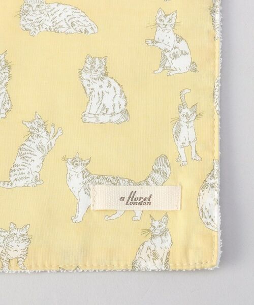 212 KITCHEN STORE / トゥーワントゥーキッチン ストア ハンカチ | ミャオウ ステッチハンドタオル 25×25 YE　 ＜フローレットロンドン ＞ | 詳細3