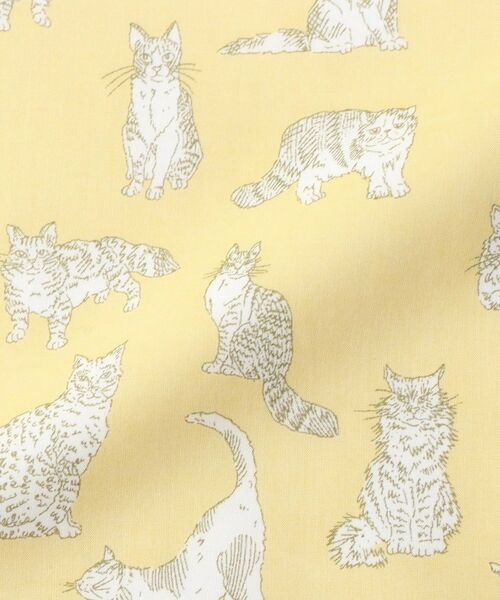 212 KITCHEN STORE / トゥーワントゥーキッチン ストア ハンカチ | ミャオウ ステッチハンドタオル 25×25 YE　 ＜フローレットロンドン ＞ | 詳細4