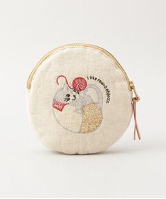 【リネン刺繍　ようこママページ】ボートポーチ リネン刺繍 ようこママページ】ボートポーチ 名入れ》僕の初仕事