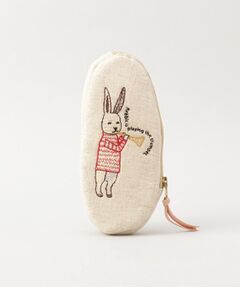 212 KITCHEN STORE / トゥーワントゥーキッチン ストア ポーチ | コットンリネン刺繍ポーチ ウサギ