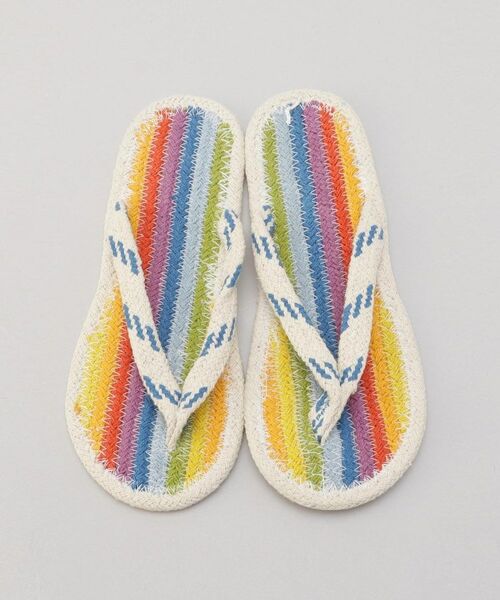 212 KITCHEN STORE / トゥーワントゥーキッチン ストア インナー・ルームウェア | コットンサンダル レインボー L | 詳細4