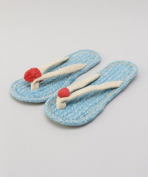 212 KITCHEN STORE / トゥーワントゥーキッチン ストア インナー・ルームウェア | コットンサンダル クリームソーダ M BL | 詳細1