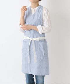 212 KITCHEN STORE / トゥーワントゥーキッチン ストア インテリア・生活雑貨・ホビー・ステーショナリー | ペンシルストライプ Vネックエプロン BL