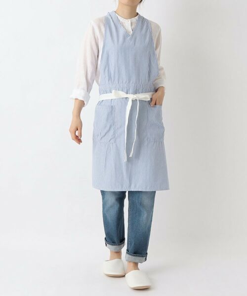 212 KITCHEN STORE / トゥーワントゥーキッチン ストア インテリア・生活雑貨・ホビー・ステーショナリー | ペンシルストライプ Vネックエプロン BL | 詳細10