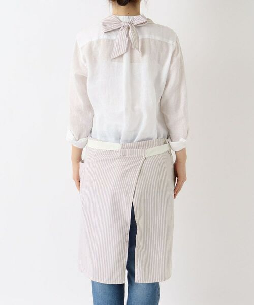 212 KITCHEN STORE / トゥーワントゥーキッチン ストア インテリア・生活雑貨・ホビー・ステーショナリー | ペンシルストライプ Vネックエプロン BE | 詳細3