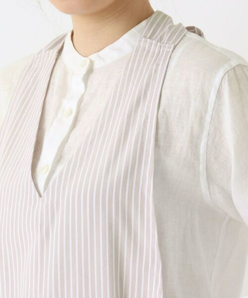 212 KITCHEN STORE / トゥーワントゥーキッチン ストア インテリア・生活雑貨・ホビー・ステーショナリー | ペンシルストライプ Vネックエプロン BE | 詳細5