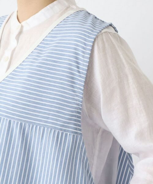 212 KITCHEN STORE / トゥーワントゥーキッチン ストア インテリア・生活雑貨・ホビー・ステーショナリー | ペンシルストライプ Vネックベストエプロン BL | 詳細6